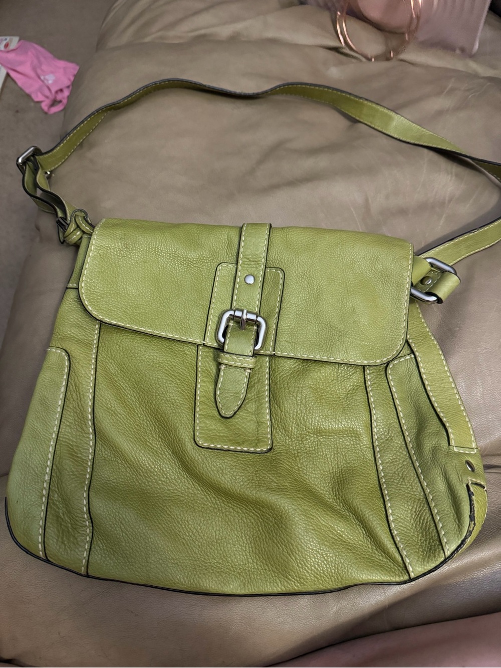 Fossil Olive Green Crossbody Shoulder Bag